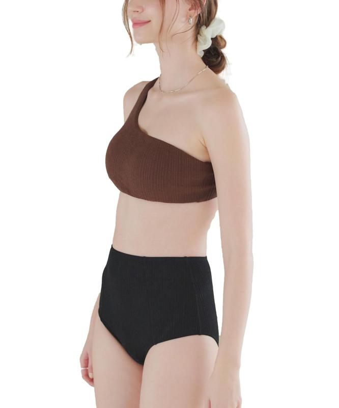 [シードレス] ワンショルダー×ハイウエスト ビキニ 水着 DDXN1622 レディース