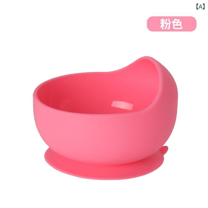 赤ちゃんの 補助 食 碗の 赤ちゃんの 碗の スプーンの セットの シリカゲルは 食事を 勉強 して 皿の 子供の 食事の 皿を 吸い込みます。