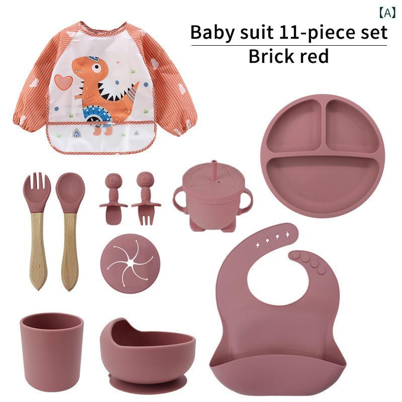 国境を 越えた 子供 用 食器 セット、 家庭での 赤ちゃんの 食事 トレーニング 用、 食品 グレードの シリコン 製 フード ボウルと カバー
