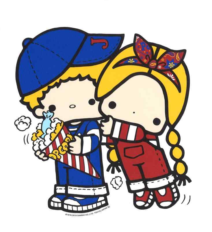 ゼネラルステッカー サンリオ パティ&ジミー ウォールステッカー 17.4cm×16.0cm DW-007 1枚入り ブルー