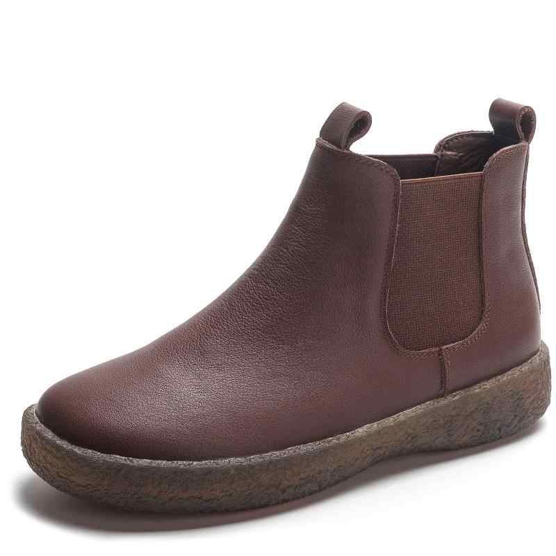 [LEDE] チェルシーブーツ レディース カジュアルブーツ サイドゴアブーツ アンクルブーツ アウトドアシューズ 本革 厚底 袴用 防水 着やすい