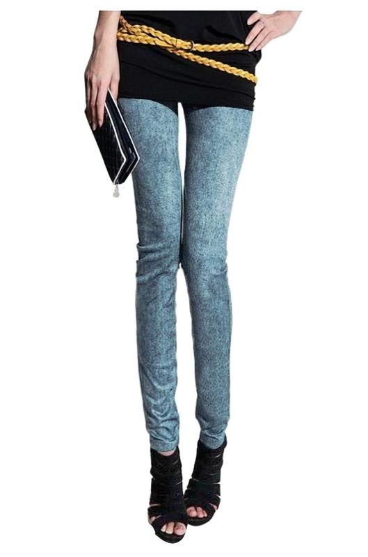 [TREASURE-D] [トレジャーディ] レギパン 1枚 2枚セット デニム風 デニンス レギンス パギンス スッキリ 美脚 スパッツ レディース