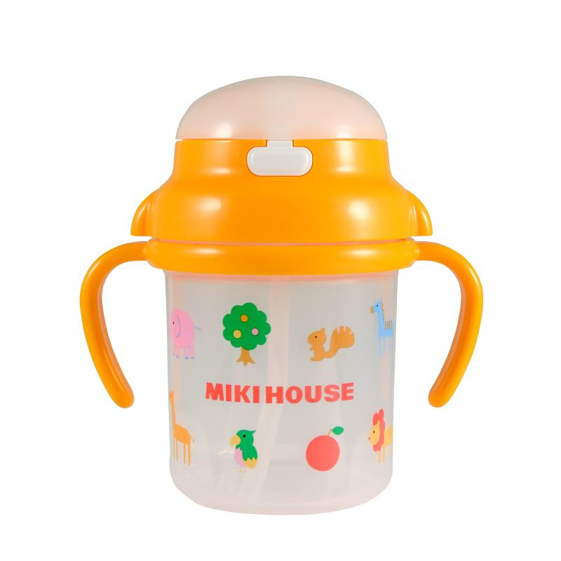 【 ミキハウス 】 ストローマグ トレーニングマグ ベビー食器 200ml 日本製 男の子 女の子 キッズ 赤ちゃん 子供用 食洗器対応 46-7097-959 黄