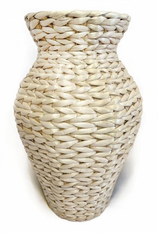 apple house ナチュラル ラタン 籐 手編み フラワーベース ドライフラワー 花瓶 高さ28cm