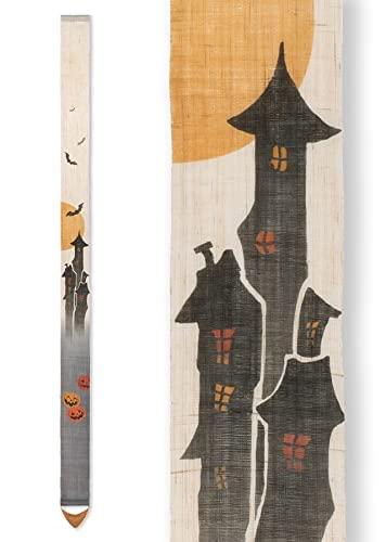 タペストリー『ハロウィン』 和風 モダン 麻織布 細タペストリー 壁掛け
