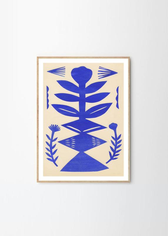 THE POSTER CLUB ポスタークラブ Blue Paper Cut 30×40cm Anne Laval
