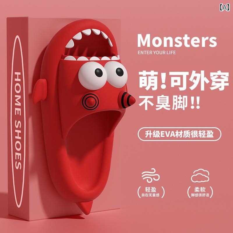 乐天商城 - 女性 用 夏 用 厚底 スリッパ、 面白くて かわいい、 滑り 止め、 カップル 用 サンダル、 男性 用 夏 用 厚底 スリッパ