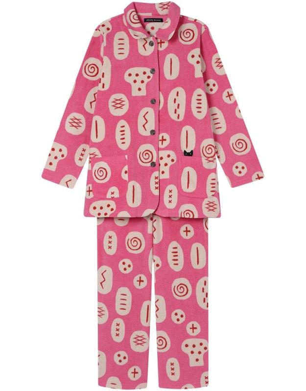 Wacoal RELAX＆SLEEP(ワコール リラックス&スリープ) アツコマタノ パジャママイクロフリース素材 あったか 長袖 長ズボン 冬 HDW408 ATSUKO MATANOレディース