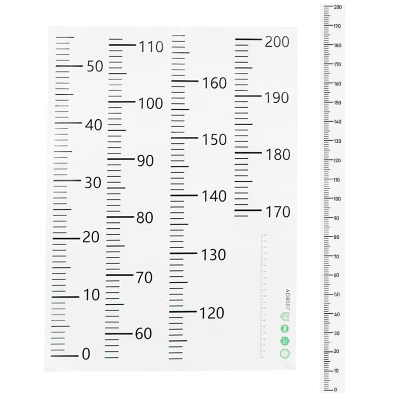 得楽商店 壁掛け身長計ステッカー インテリア 貼るだけ 省スペース サイズ調整 200cm 成長記録