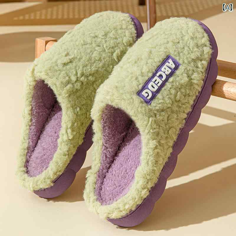 女性 用 冬 用 暖かい 室内 用 綿 スリッパ、 カップル 用 綿 スリッパ、 産後 用 スリッパ、 滑り 止め 加工の 厚底 男性 用 スリッパ、 卸売 販売