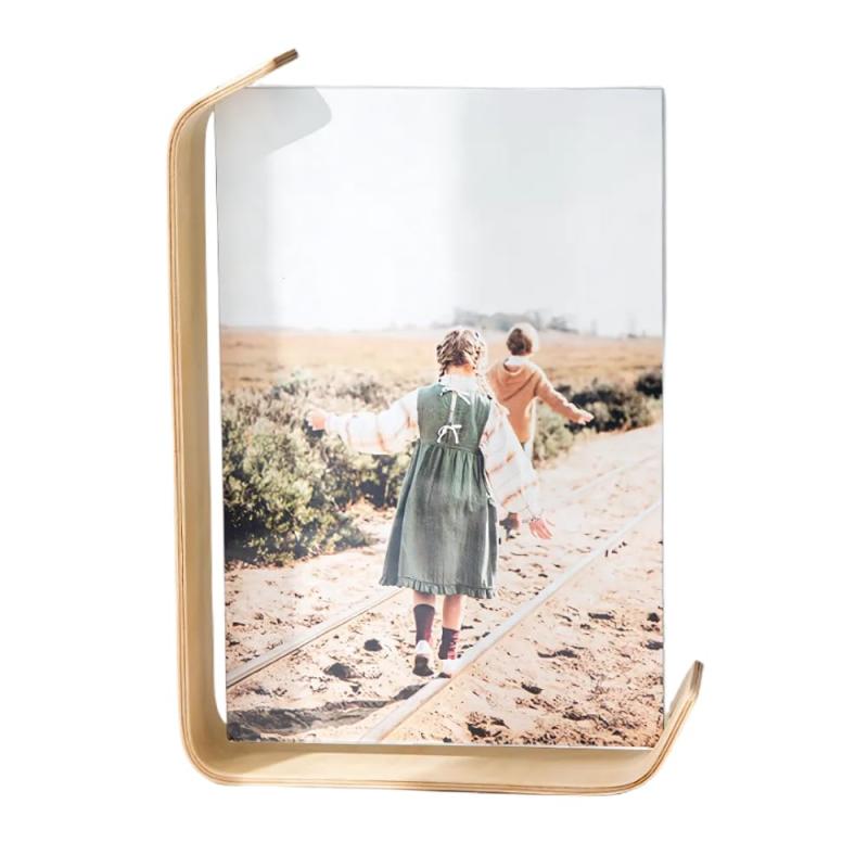 せんふう フォトフレーム 写真立て スタンド 両面 北欧風 縦置き 横置き インテリア おしゃれ アクリル 木製 2L判