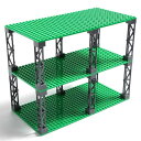 INIBUD 基礎板 ブロック プレート クラシック 互換性 16×32ポッチ 両面 柱付き 板3枚 柱12本 セット