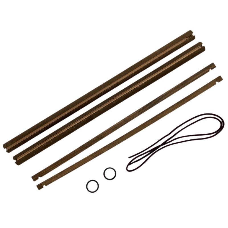 京佑 日本製 タぺストリー棒 手拭い用 41cm インテリア アート 天然木 ひのき タペストリー ブラウン