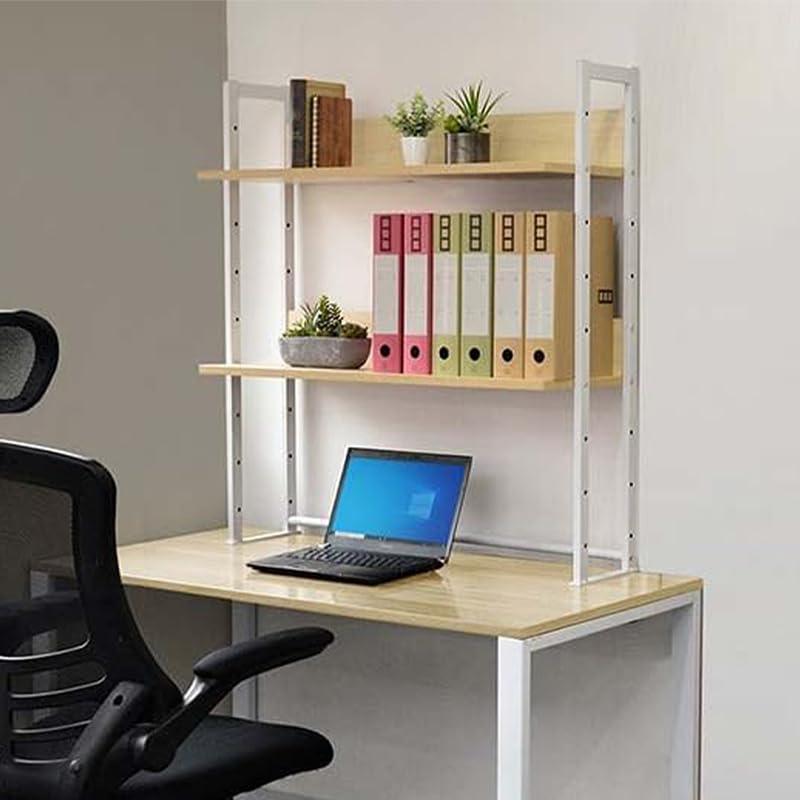 デスク上置き棚 後付け 本棚 クランプ式 2段 幅78 高さ調整可能 机上ラック 書類 収納 デスクボード 取..