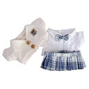 niannyyhouse 20cm ぬいぐるみ 服 ジャンパー ワイシャツ スカート カレッジ風カーディガンセット 綿人形 アクセサリー 着せ替え