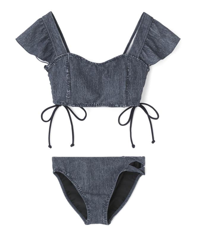 [三愛水着楽園] ビキニセット ショルダーフリルノンワイヤービキニ 55-53-5-1077 レディース