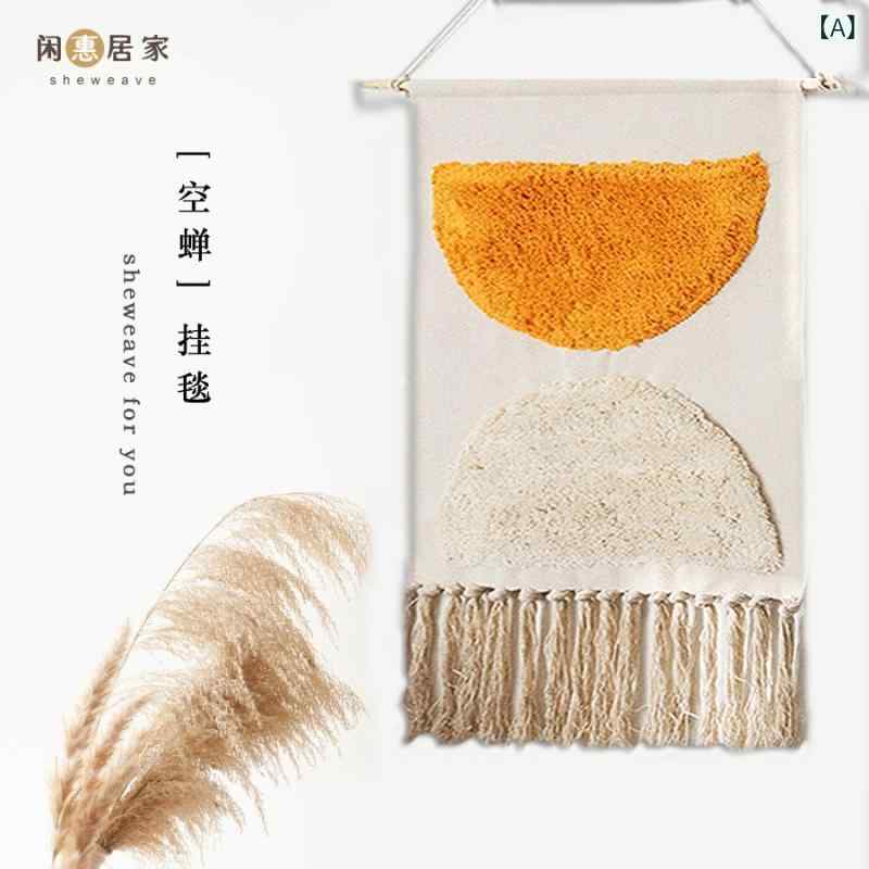 Rakuten - クロス ボーダー 専用の 手作り 民宿 フリンジタペストリー 装飾 北欧 電計 箱 掛け 絵 布 芸 背景 布 寝室
