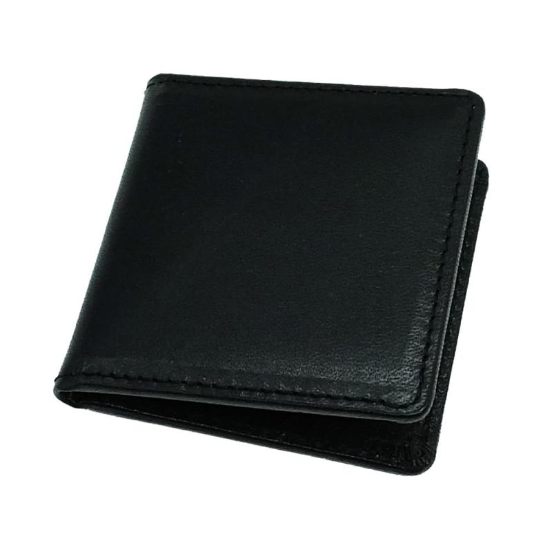 [i-story] ミニ フォトフレーム 【栃木レザー】2面 (ブラック)