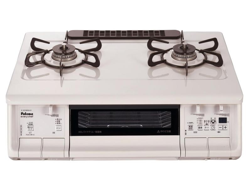 パロマ ガステーブル エブリシェフ 水無し両面焼き 59cm 都市ガス(12A13A) 右強火 ナチュラルホワイト IC-835WHA-R 12A13A
