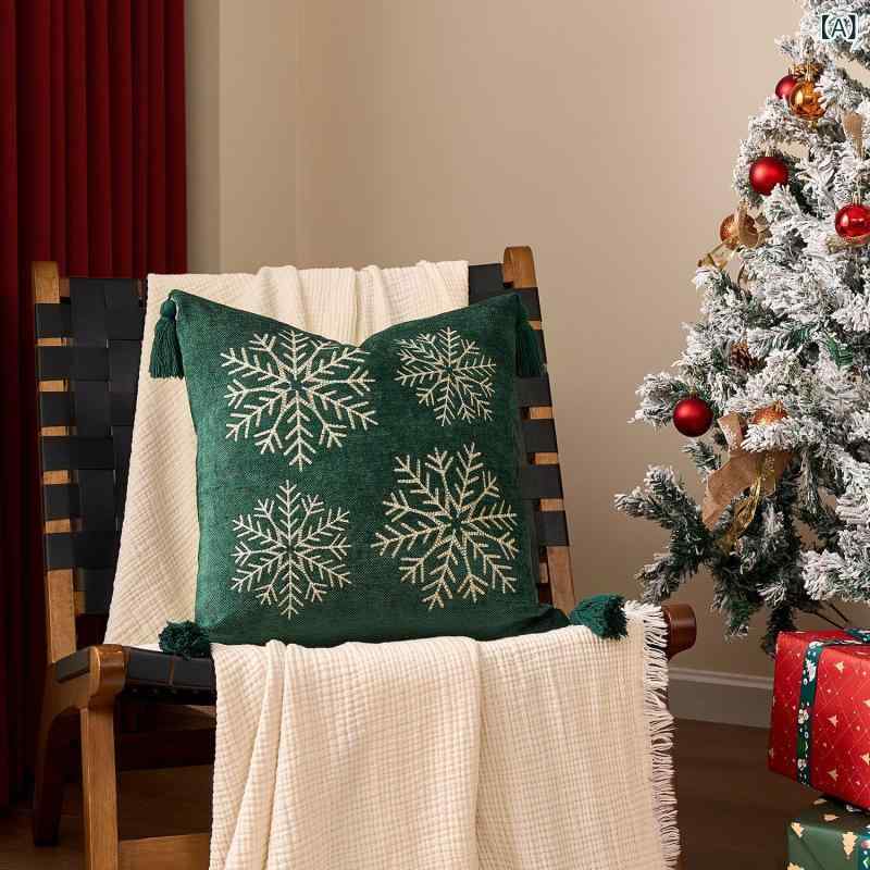 樂天商城 - 2025 新年の クリスマスの 花の 刺繍の 抱き 枕 カバー、 アマゾンの 国境を 越えた 家の ソファーの 装飾の クッション カバー