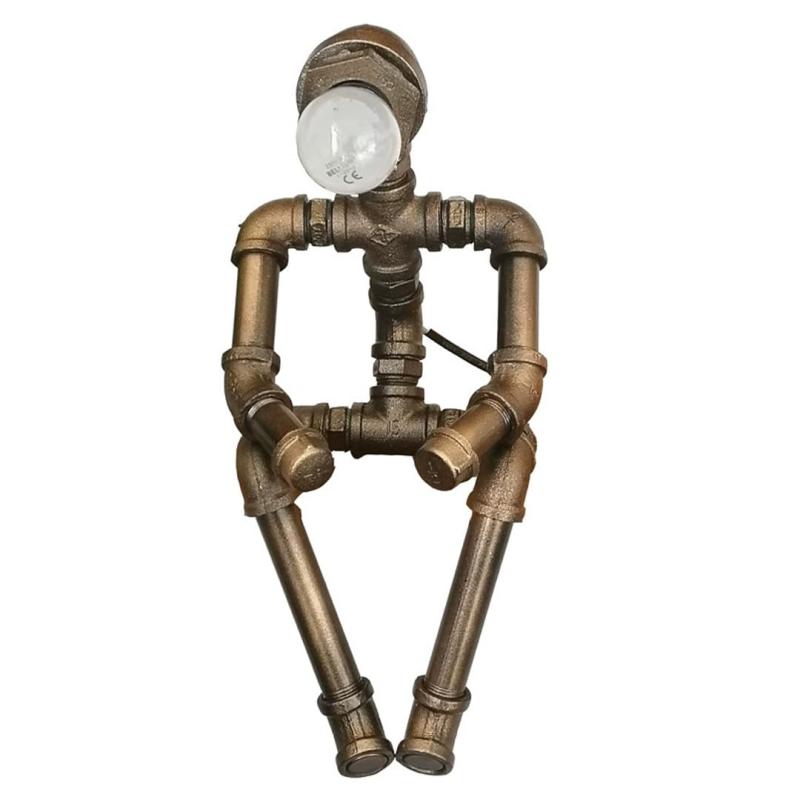 TOMMYFIELD スチームパンク テーブルサイド テーブルランプ レトロ 水道管 ナイトライト