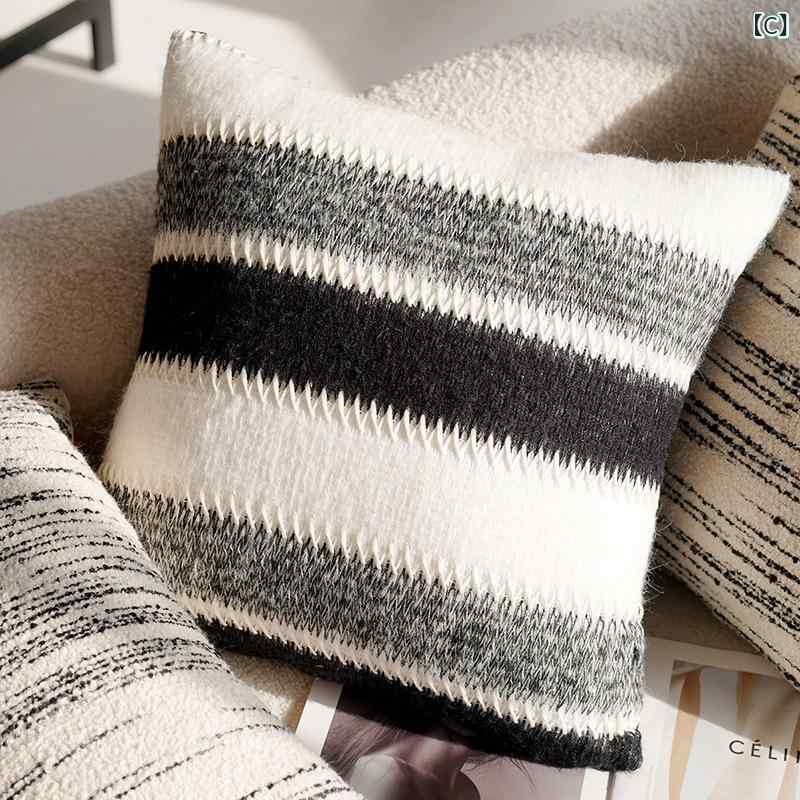 ビーチドロップのブラック軽 贅沢 中古 高級 感 刺繍 抱き 枕 カバーインスタ 風 北欧 リビングソファベッドクッションクッションクッション｜アングル3