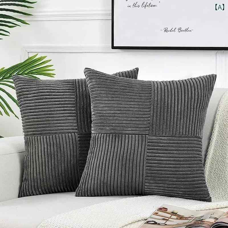 Low Rebound Cushions - アマゾン 北欧 コーデュロイ 抱き 枕 リビングソファシンプルモダン 純 色 クッションカバーベッド 掛け 枕 背もたれ