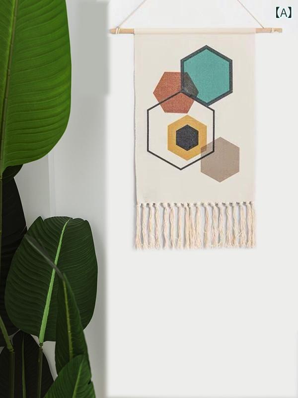 Rattan - クロス ボーダー 専用の 手作り 民宿 フリンジタペストリー 装飾 北欧 電計 箱 掛け 絵 布 芸 背景 布 寝室