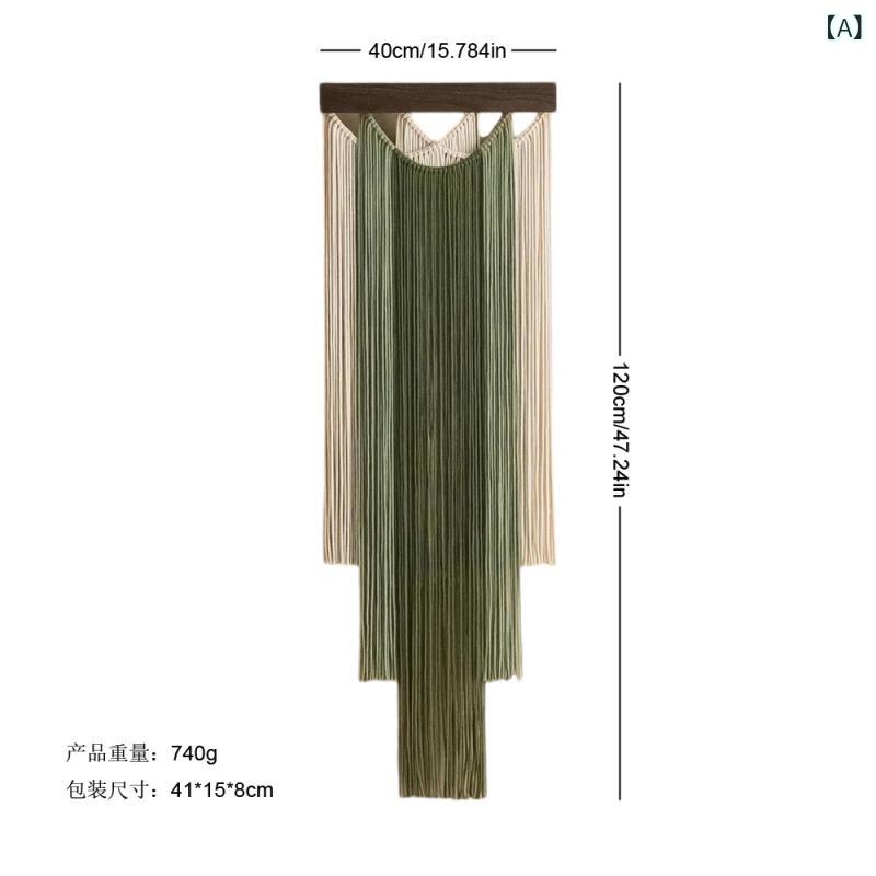 6帖用（261 cm×352 cm） - 新しい 家の 背景の 装飾の 壁の 絨毯の 手作りの 木の 板の 芯の 縄の フリンジの 壁掛けの ボヘミアンの タペストリー