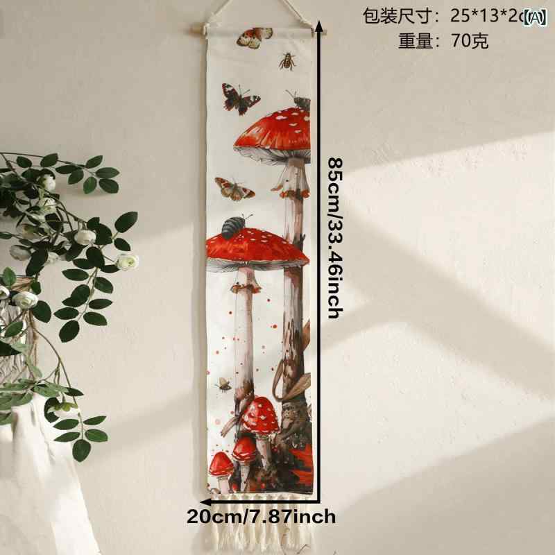 Other - 新 商品 手編み キノコ 蝶 プリント 模様 フリンジタペストリーシンプルな 画室 客間 背景 壁 装飾