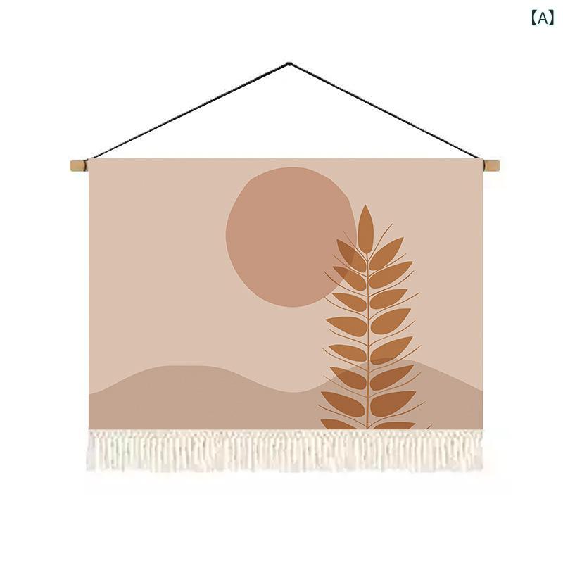 乐天商城 - モランディ 色 装飾 布 背景 布 掛け 絵 タペストリー 北欧 シンプル ins ファッションリビングルーム 寝室 リビング