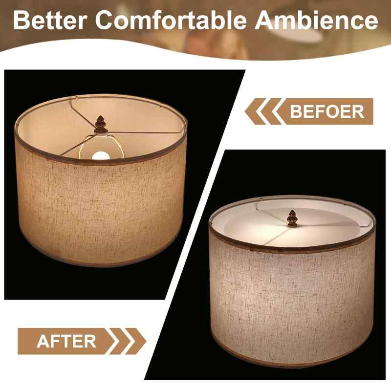 PATIKIL ランプシェードディフューザー 直径19.5" 中心穴3/8" ラウンドディフューザー ドラムランプシェード用 2.7mm厚 2個入り 20" 開口部に適合 半透明ホワイト