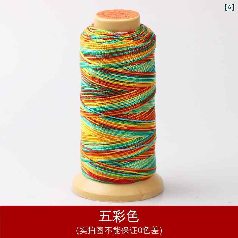 乐天商城 - 金 三 魚 五彩 線 手織り グラデーションブレスレットネックレス 線 3 6 12 本 千里江山龍縄流蘇線