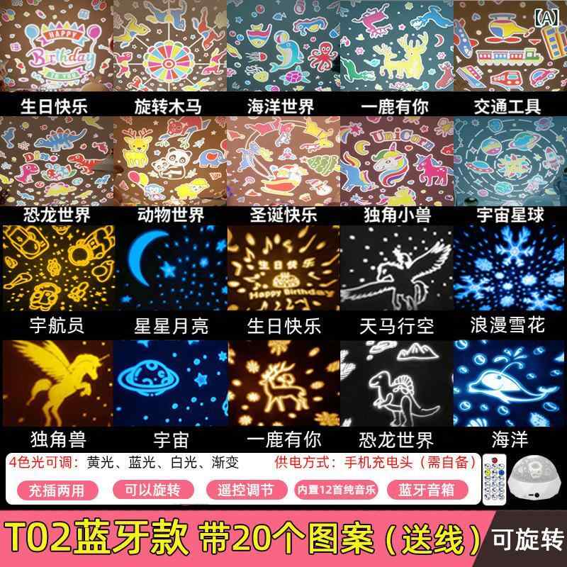 Rakuten - 夢の 宇宙 飛行 士の 星の 空の 明かりの プロジェクターの 満天の 星の 子供の 小夜の 明かりの 海洋の 発光の おもちゃの 音楽の 雰囲気の 明かり