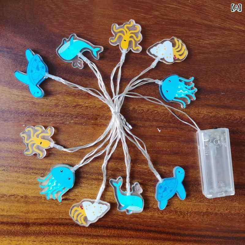 乐天商城 - LED アクリル 材質 海洋 シリーズ 灯 串 児童 室 屋外 結婚式 布 景 雰囲気 灯 パーティー ins 装飾
