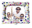 【パーティーパーク】SNS映え 約55cm×57cm ドット柄 フォトフレーム バルーン 誕生日 お祝い HAPPY BIRTHDAY 記念写真