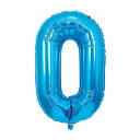 数字 バルーン ナンバー バルーン アルミ風船 40インチ 大きい 誕生日 ハッピーバースデー 飾り付け ウェディング 記念日 パーティー 約90cm (0, ブルー)