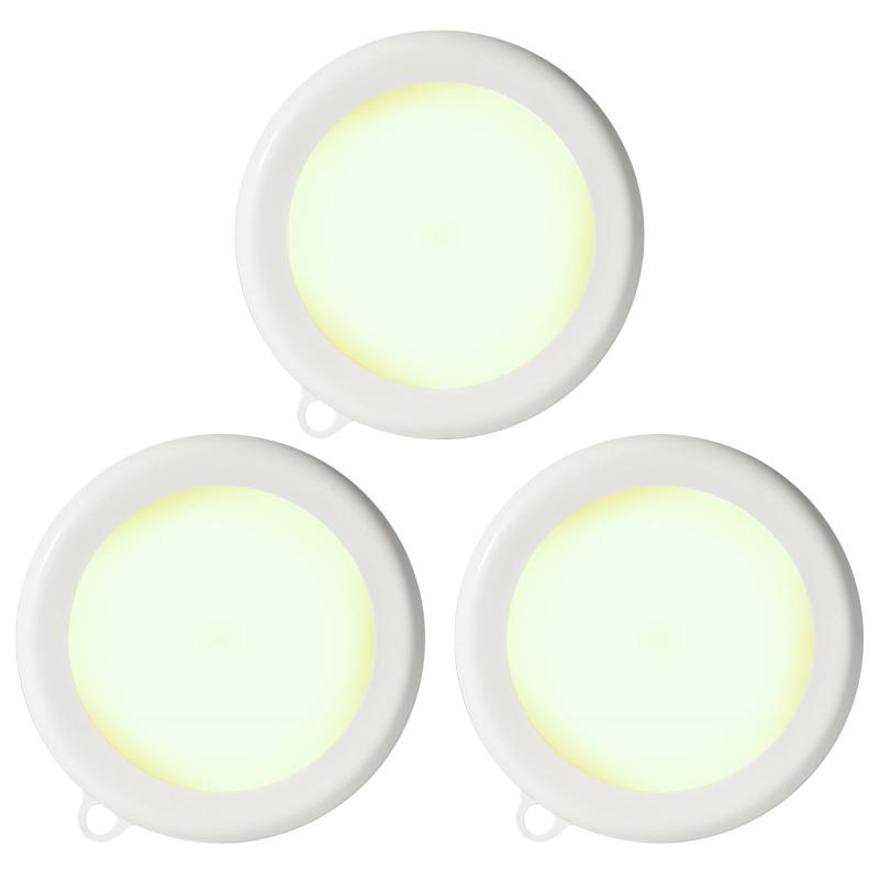 Alaka 人感センサーライト 室内 センサーライト 電池式 3個セット 足元灯 人感センサー フットライト 人感 LED 玄関 屋外 マグネット フック