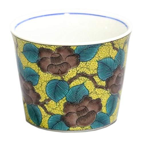 九谷焼 青郊窯 そば猪口 古九谷青手椿図 MCF-08 JAPAN KUTANI