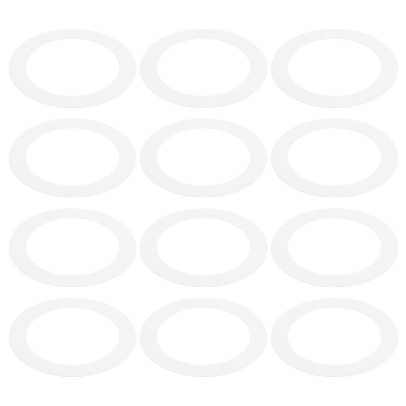 PATIKIL ゴーフリング 内径2.99" 外径4.72" 12個入り メタル製 ゴーフリング は パティオ壁取り付け照明器具 ダウンライト LED用 トリムカバーで ホワイト
