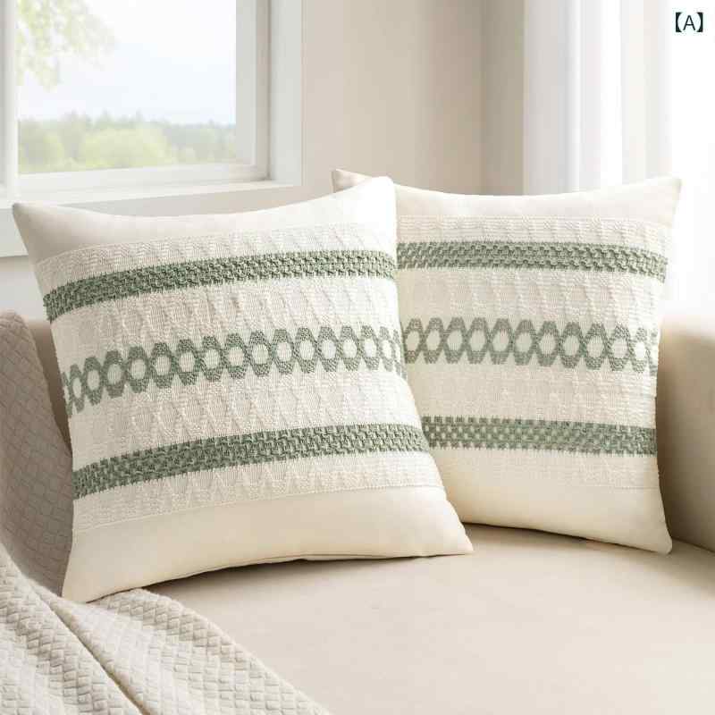 Low Rebound Cushions - アメリカンボヘミアンステッチタッセル 枕 カバートランスクロスアマゾンホットセール 装飾 ソファ 枕 カバーソファクッション