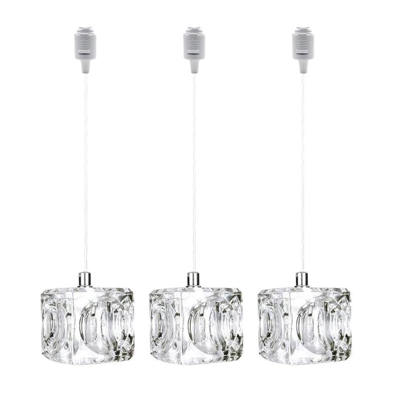 億兆堂 60cmガラスキューブ ペンダントライト 氷塊デザイン クリスタルガラス レトロ かわいい モダン インテリア 照明器具 G4電球付き アンティーク おしゃれ 天井照明 北欧 ナチュラル シ