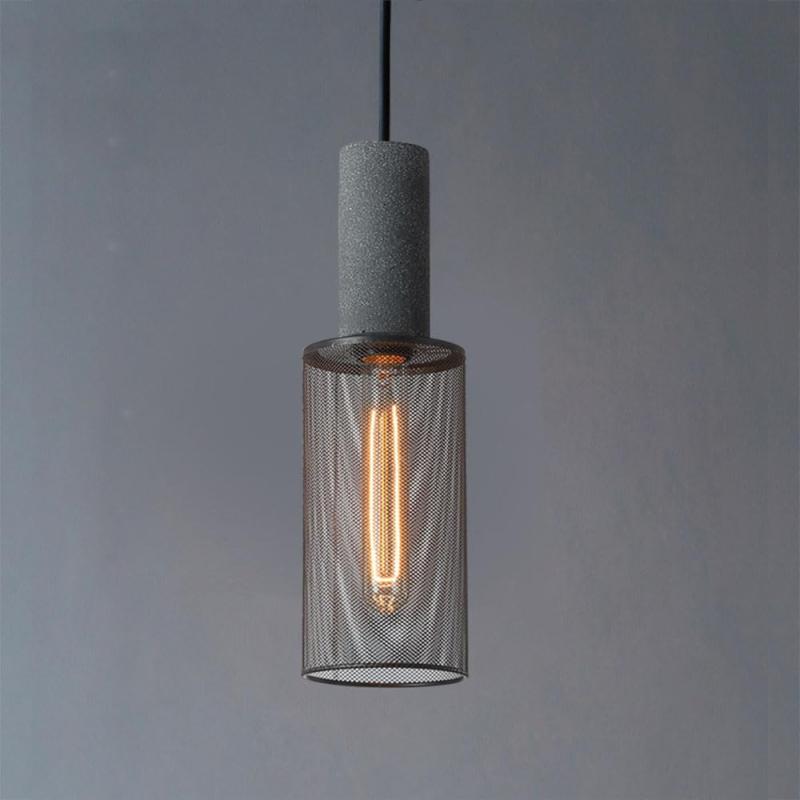 hofphd ペンダントライト クリエイティブセメントグリッド 吊り下げ照明 レトロ 口金E26 引掛けシーリング式 照明器具 バー ホテル リビングルームなど用 1灯