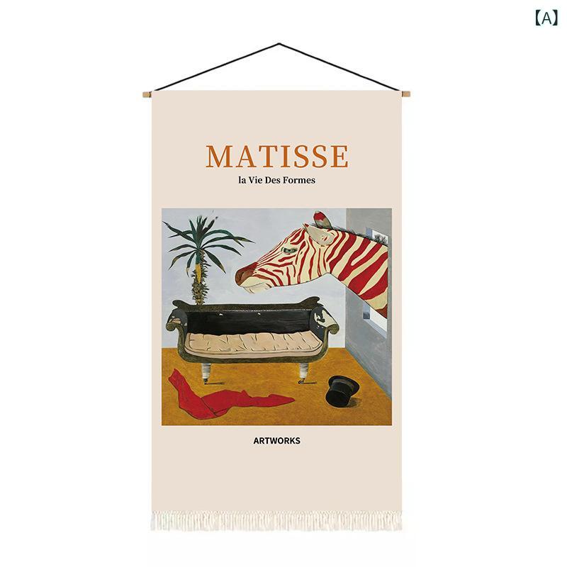 創意 マティス 油絵 布 芸 タペストリー ins 風 抽象 客間 背景 布 客間 名 宿 改造 カーペット