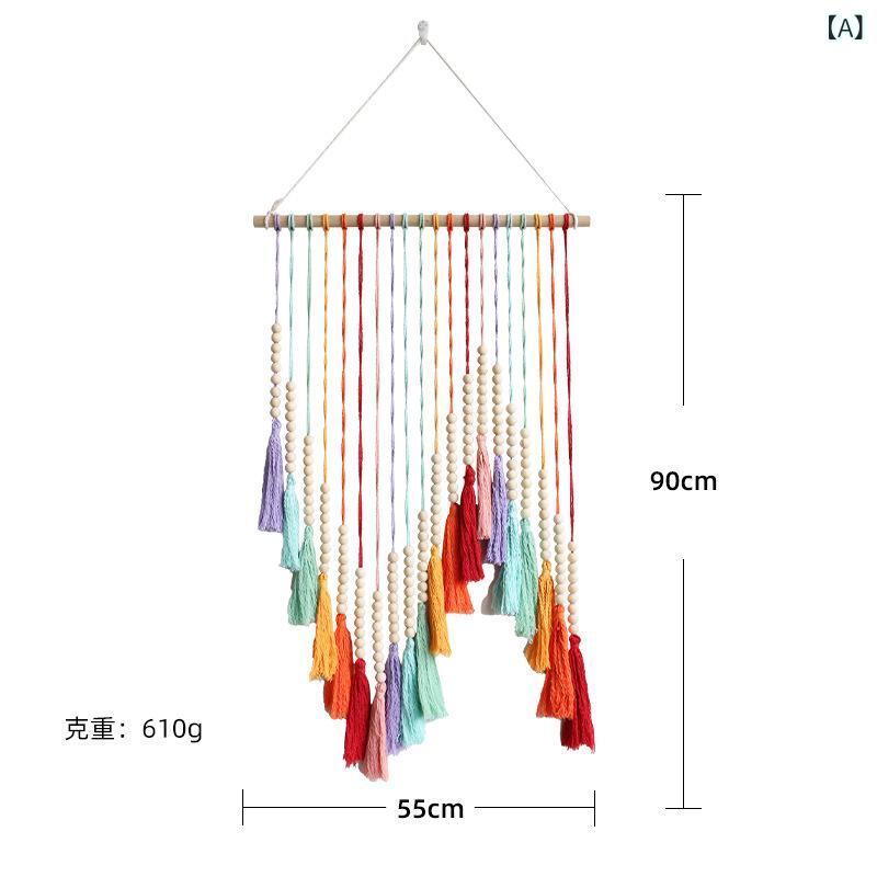 樂天商城 - アマゾンの 新しい 商品の 供給 源の 七色の フリンジの タペストリーの 手織りの 部屋の 装飾の 壁掛けの 家庭の 背景の 壁 飾り