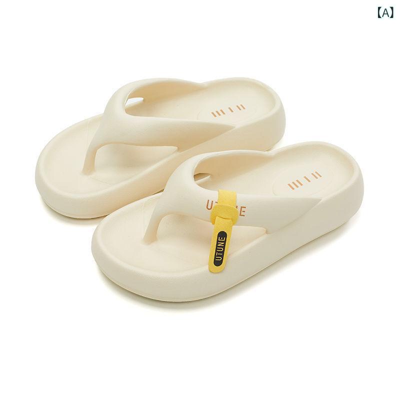 乐天商城 - 女性 用の 優れた ビーチ サンダル、 夏 用の 厚底、 柔らかい 靴 底、 ファッショナブルで 滑り にくい、 カップル、 ホーム、 男性 用の EVA