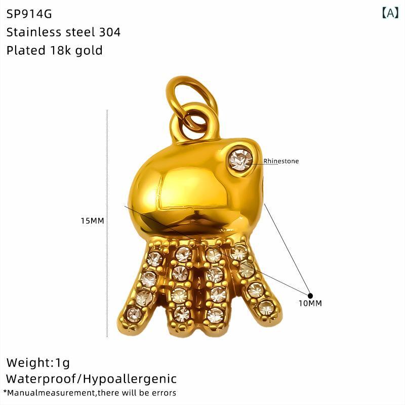 ヨーロッパと アメリカの クロスボーダーステンレス 鋼 ハイ エンドジュエリージルコンメッキアクセサリーチタン 鋼 オーシャン シリーズ 小物 アクセサリー 卸売