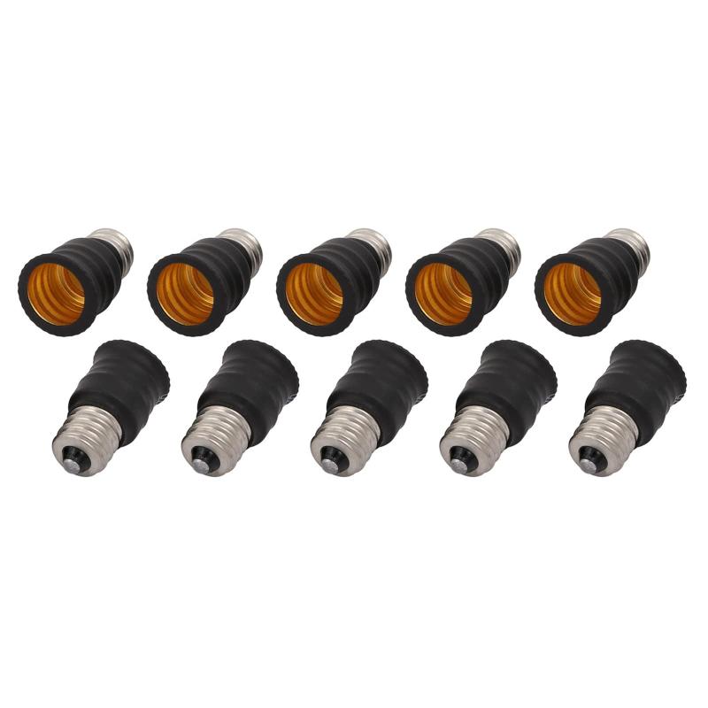 YOKIVE 10個 E12-E14 ライトソケット拡張ホルダー バルブベースアダプタ整流子 方向変更 家庭オフィス用 ブラック 29mm(2)