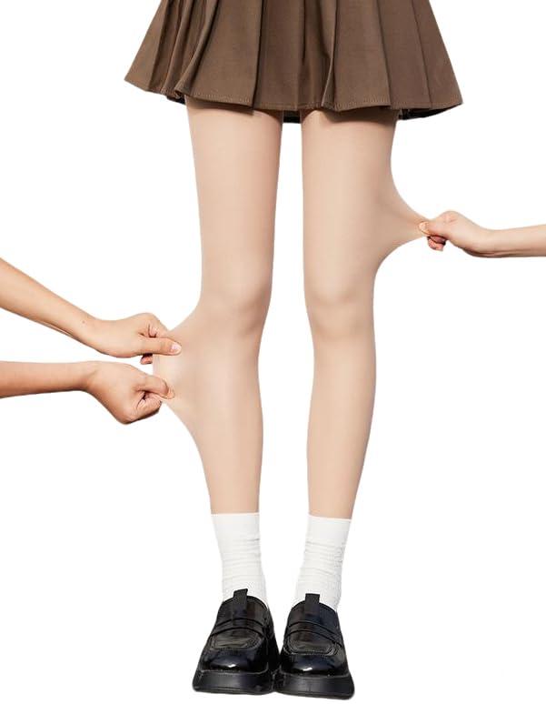 [Furidom] 素足に見えるタイツ レディース 180g裏起毛/140g裏起毛なし 肌色 5～20℃適用 着圧ストッキング 毛玉出来にくい ヒップアップ 暖かいパンスト 保温防寒 伸縮性 美脚(3.0)