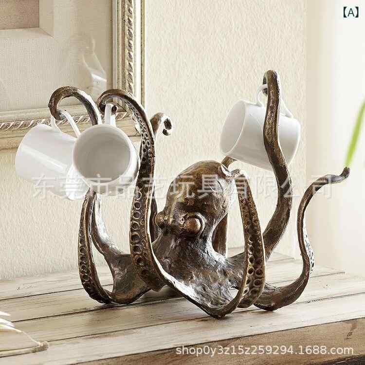 Rakuten - 越境 新品 タコ 彫刻 八爪魚家庭樹脂置物客間花園景観海洋美陳装飾